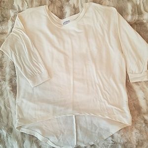 Cream, 3/4 sleeve top